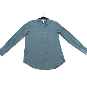 Women’s Nine West Teal Button Up | Petite XS